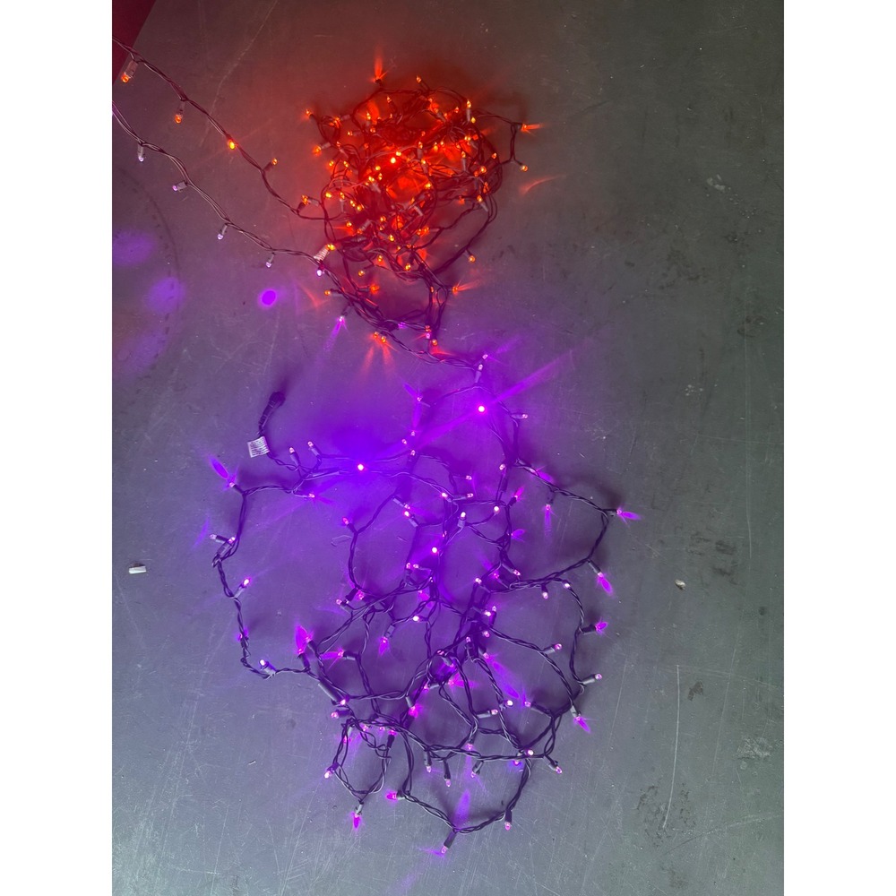 Halloween String Lights Purple and Orange Dual Color Indoor Outdoor LQO3D3P/100